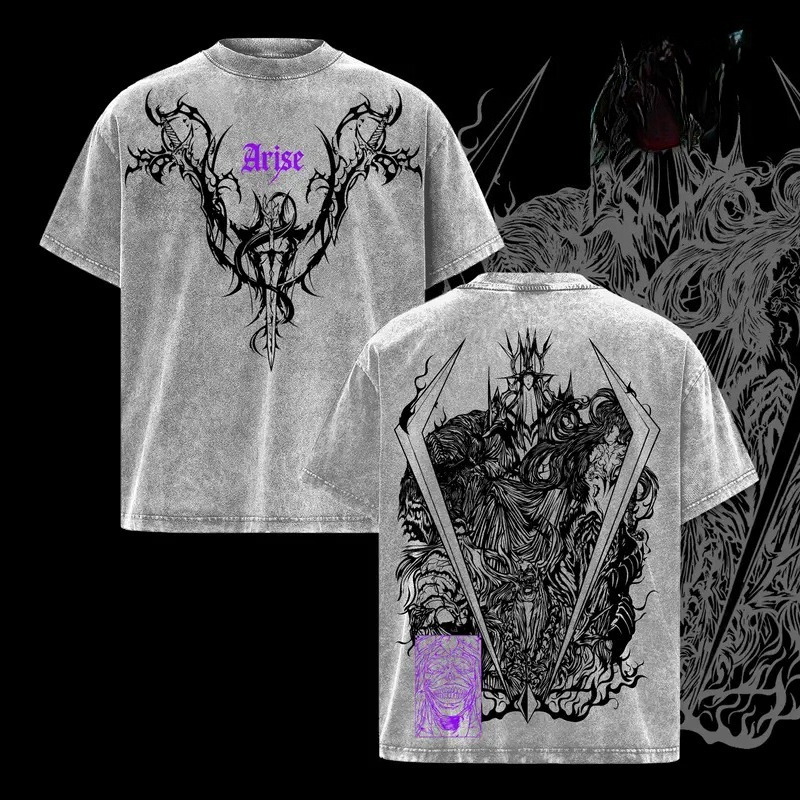 Anime Merchandise Solo Leveling - Anime Solo Leveling Igris Printed Tee