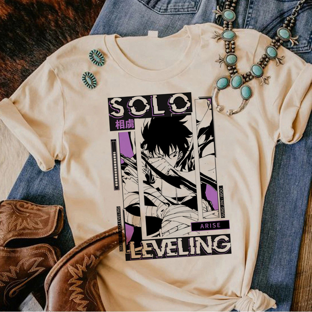 Anime Merchandise Solo Leveling - Solo Leveling t-shirt women Graphic harajuku