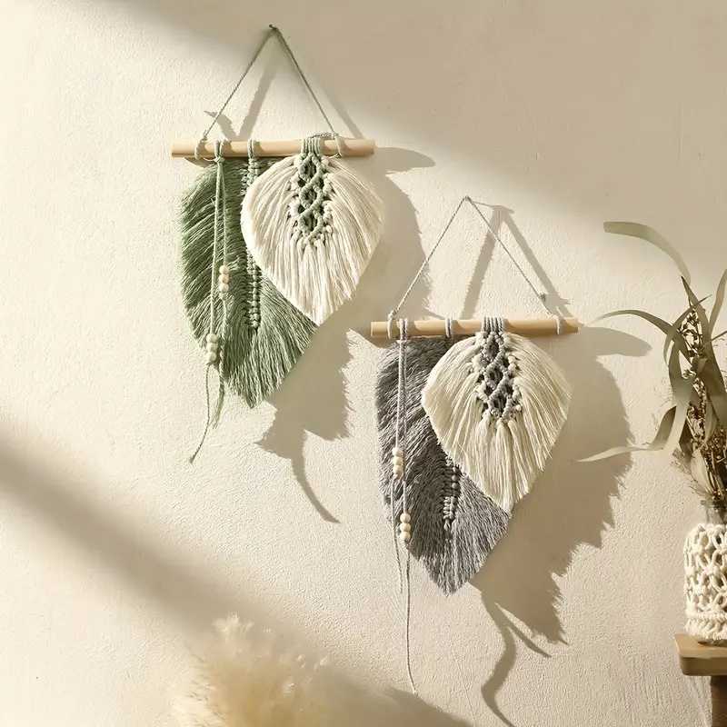 Handmade Macrame Leaf Wall Han - Wall Scroll Tapestry review and price