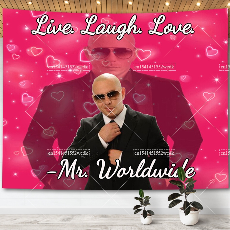 Mr. Worldwide Says To Live Lau - Wall Scroll Tapestry review and price