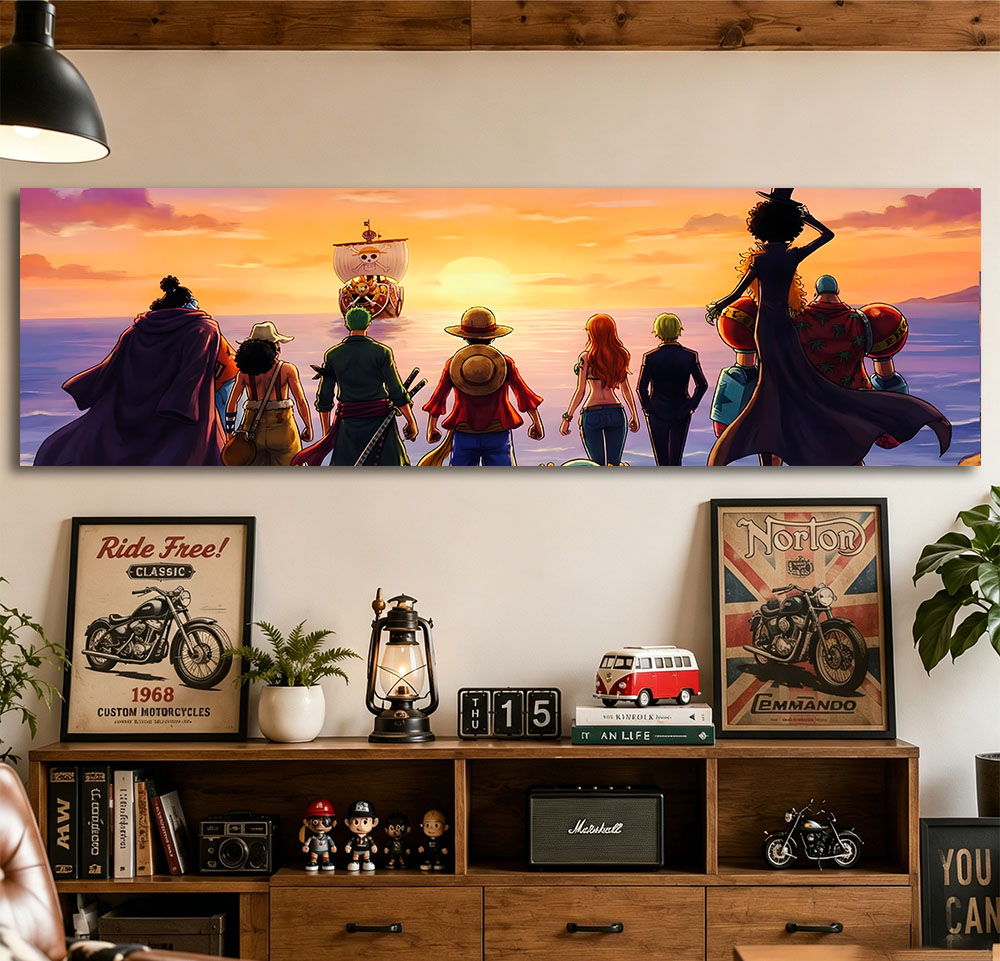 One Piece Straw Hat Crew Q  Ta - Wall Scroll Tapestry review and price