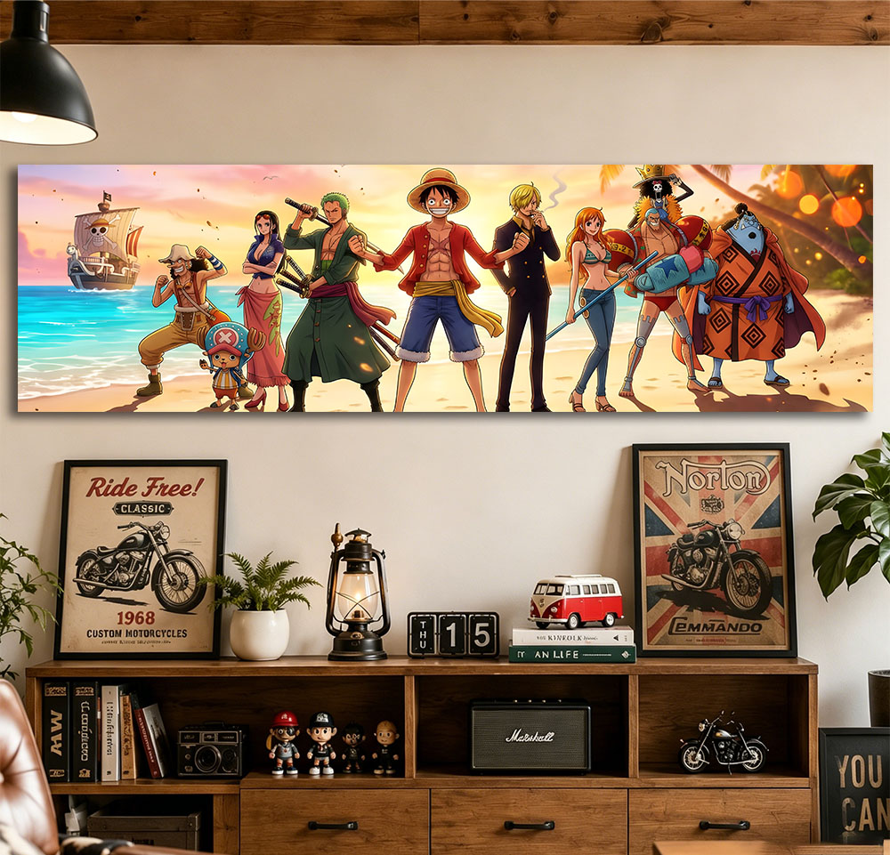 One Piece Straw Hat Crew Q  Ta - Wall Scroll Tapestry review and price