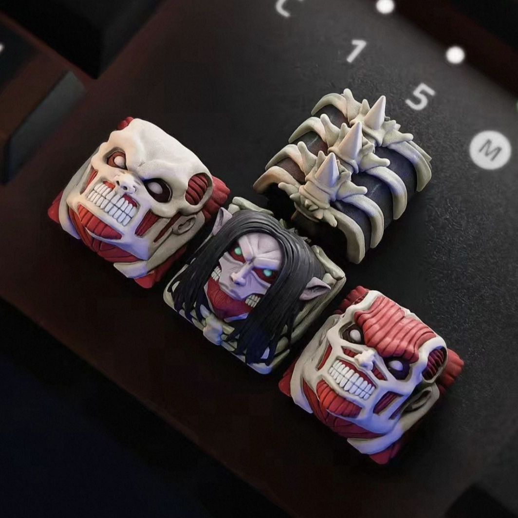 NEW Attack on Titan Co branded - Keycap Artisan Anime review and price