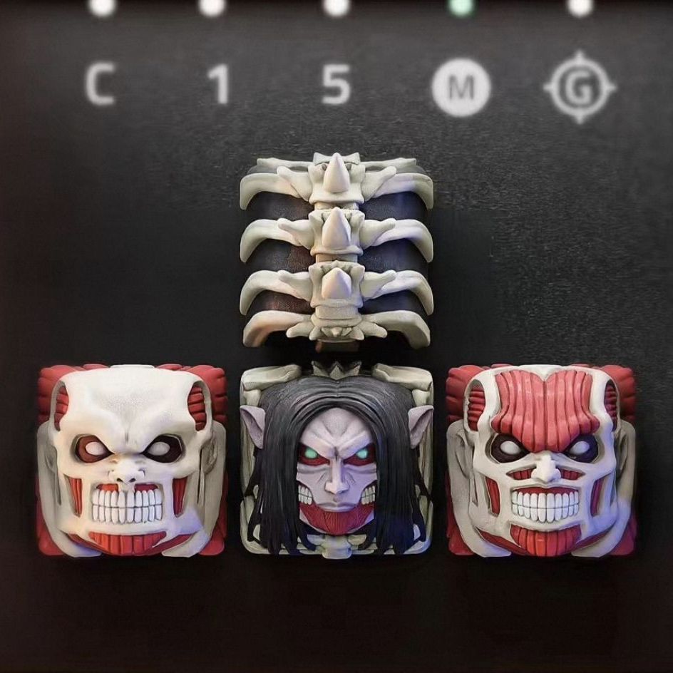 NEW Attack on Titan Co branded - Keycap Artisan Anime review and price