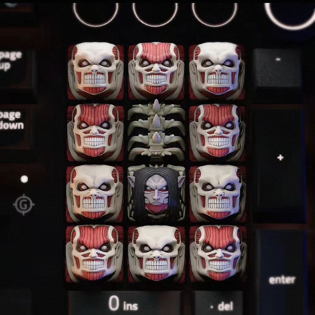 NEW Attack on Titan Co branded - Keycap Artisan Anime review and price