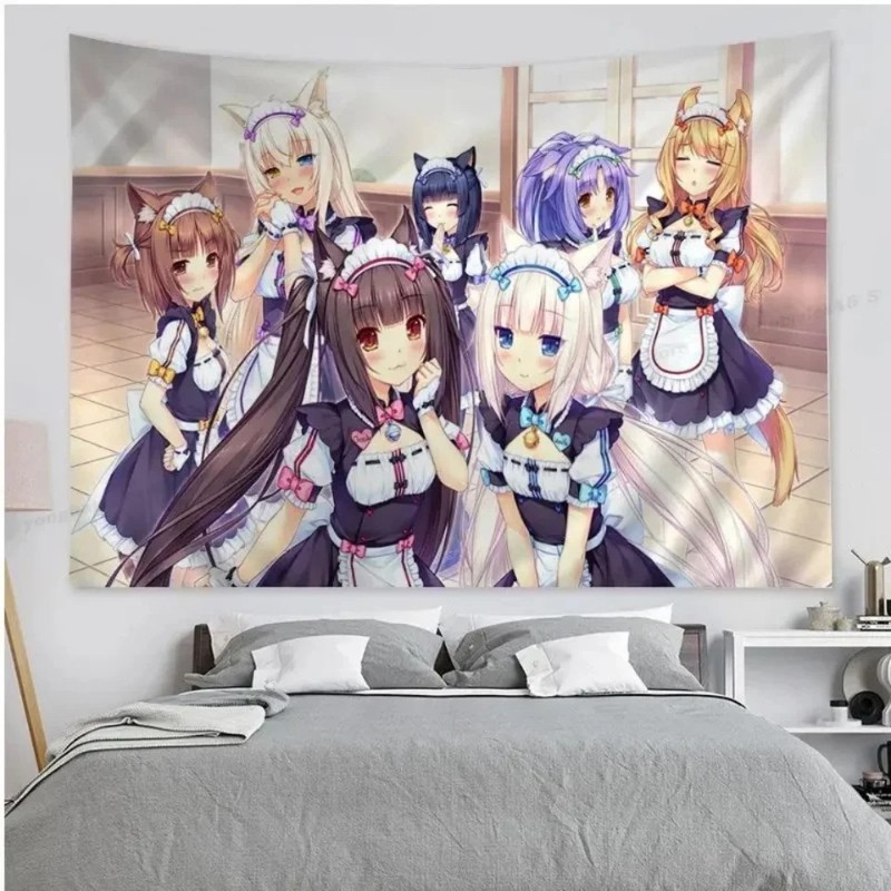 VIKAMA Cat Girl Anime Tapestry - Wall Scroll Tapestry review and price