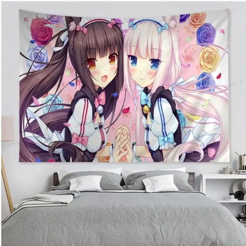 VIKAMA Cat Girl Anime Tapestry - Wall Scroll Tapestry review and price