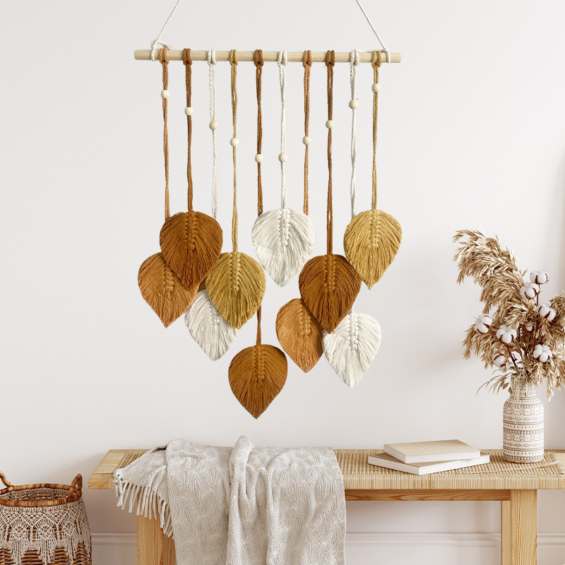 Handmade Leaf Tapestry Weaving - Wall Scroll Tapestry review and price